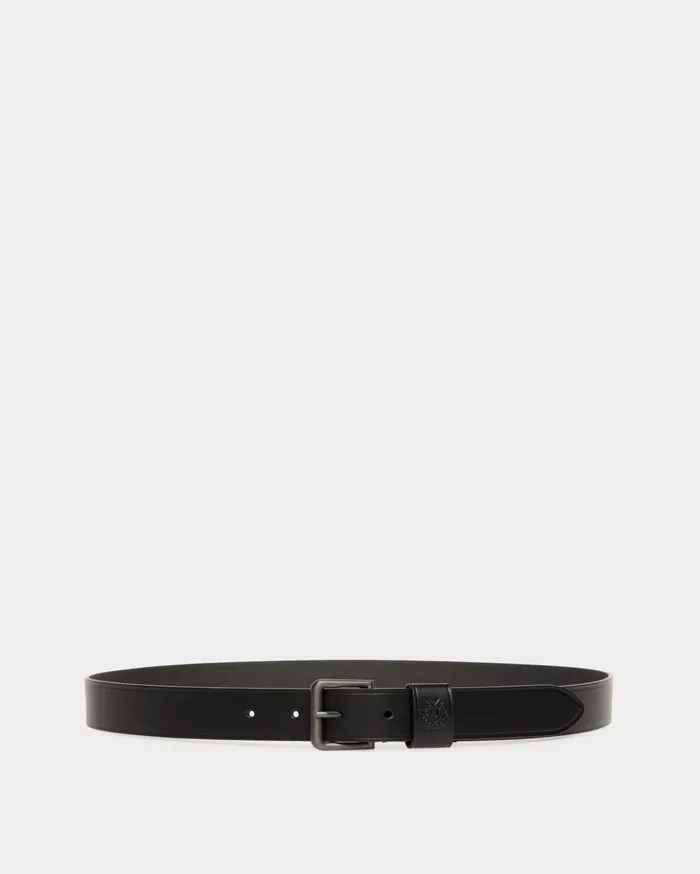 Adrien Brody Travel Collection Belt In Black Leather Men Bally Belts