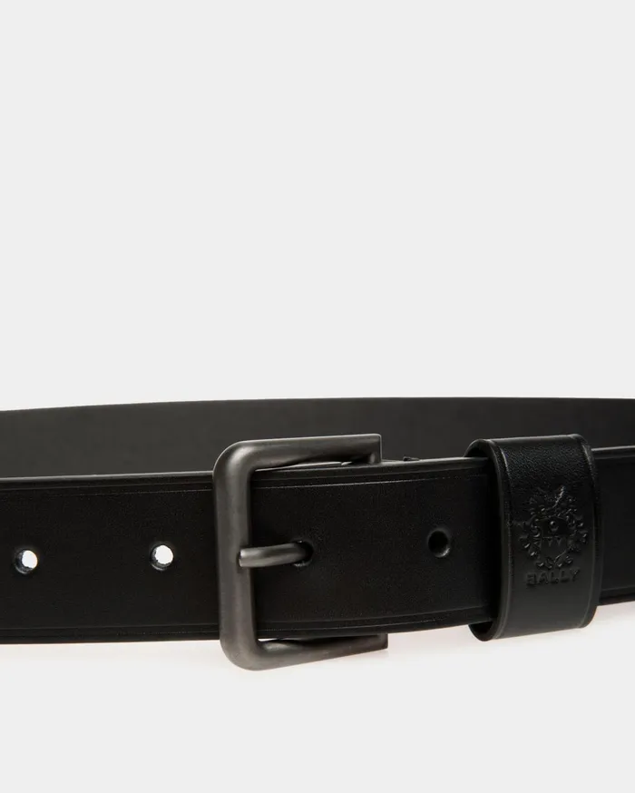Adrien Brody Travel Collection Belt In Black Leather Men Bally Belts