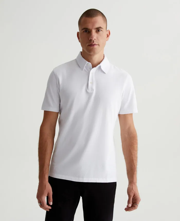 AG Jeans Polos Men Bryce Polo TRUE WHITE