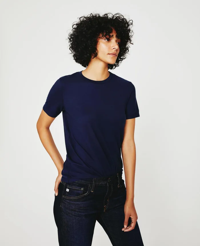 AG Jeans Tees and Tanks Women Jagger Crew DEEP NAVY AG Jeans Tees and Tanks Women Jagger Crew DEEP NAVY