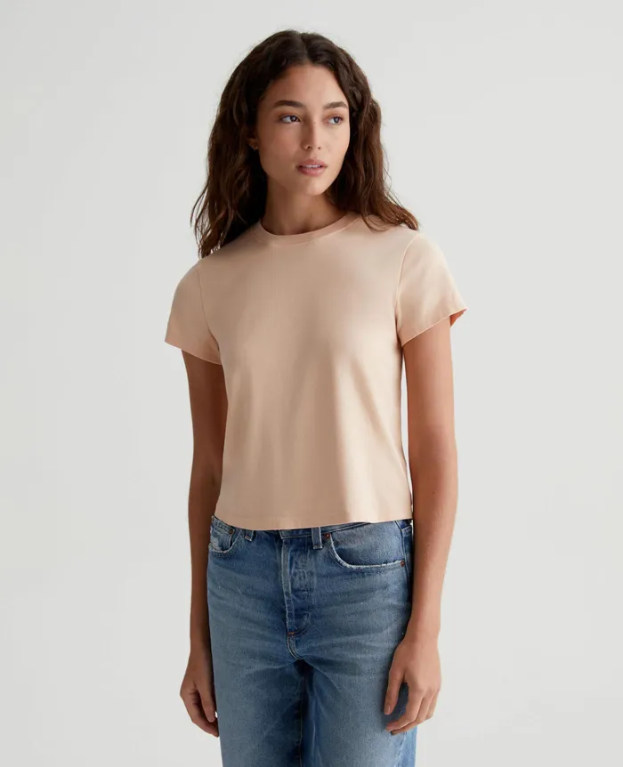 AG Jeans Tees and Tanks Women Sadie Crew MELLOW PEACH