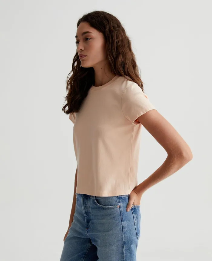 AG Jeans Tees and Tanks Women Sadie Crew MELLOW PEACH AG Jeans Tees and Tanks Women Sadie Crew MELLOW PEACH