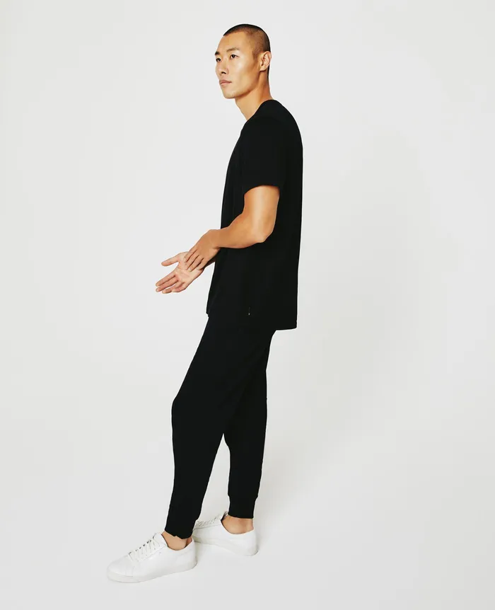 AG Jeans Tees Men Bryce Short Sleeve Henley TRUE BLACK AG Jeans Tees Men Bryce Short Sleeve Henley TRUE BLACK