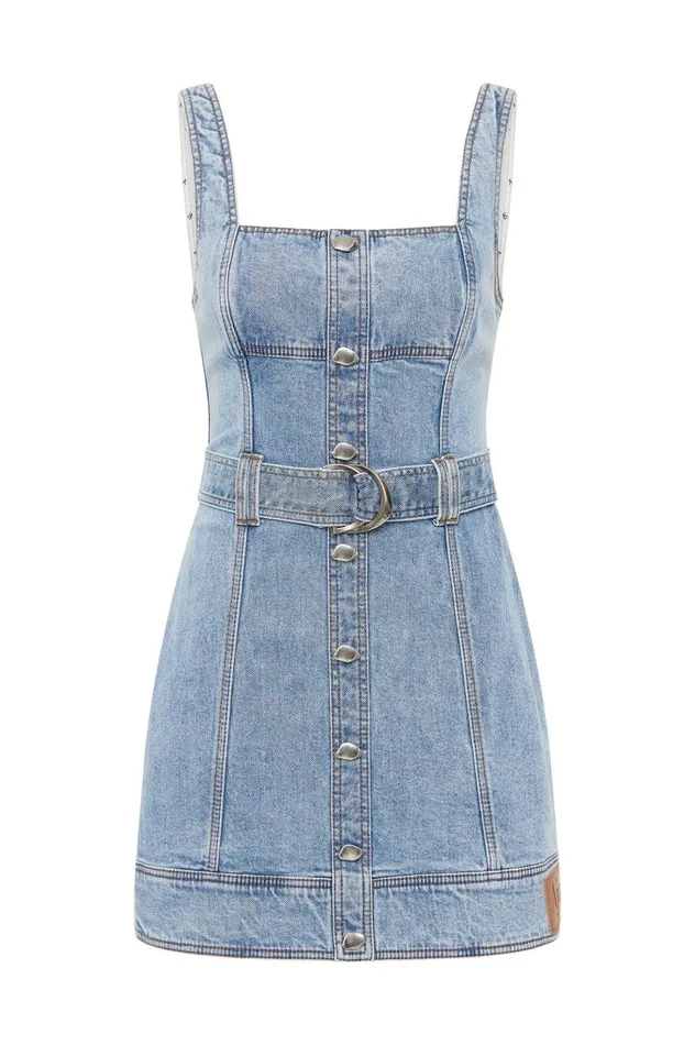 Aje Denim Zariah Denim Mini Dress Sky Wash 8211 Women Aje Denim Zariah Denim Mini Dress Sky Wash 8211 Women