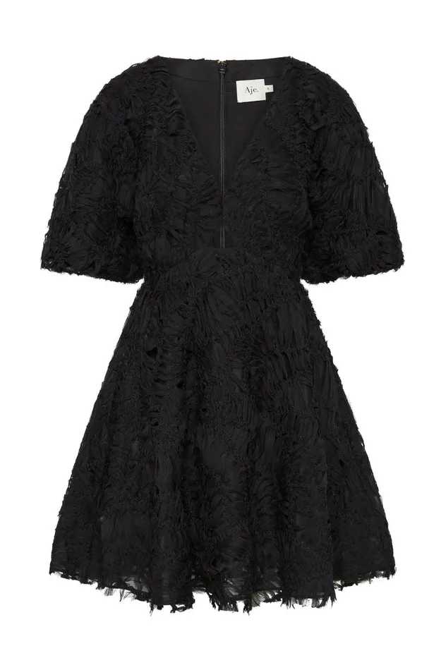 Aje Dresses Florential Mini Swing Dress Black 8211 Women Aje Dresses Florential Mini Swing Dress Black 8211 Women