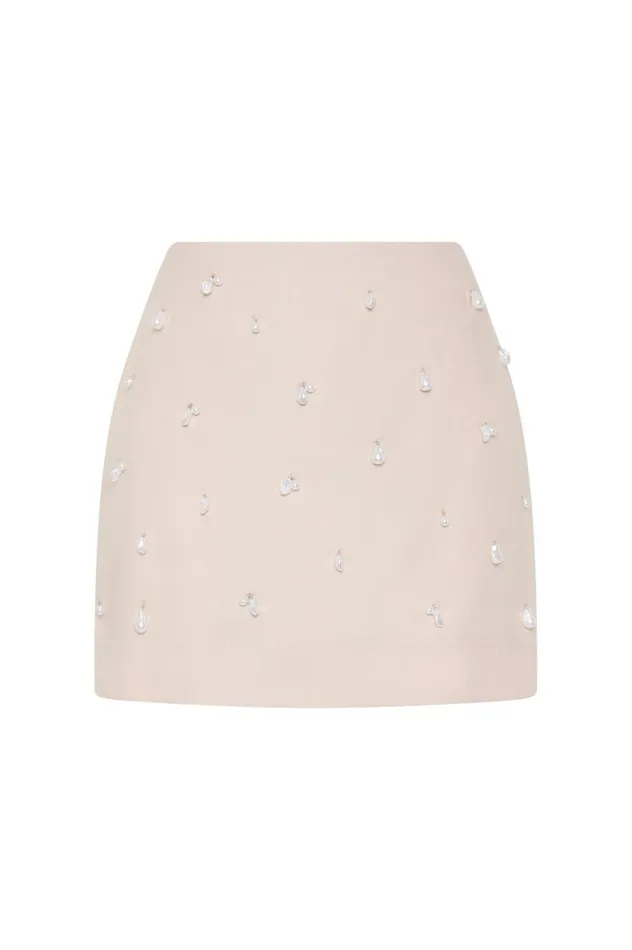 Aje Skirts Akoya Mini Skirt Oatmeal 8211 Women Aje Skirts Akoya Mini Skirt Oatmeal 8211 Women