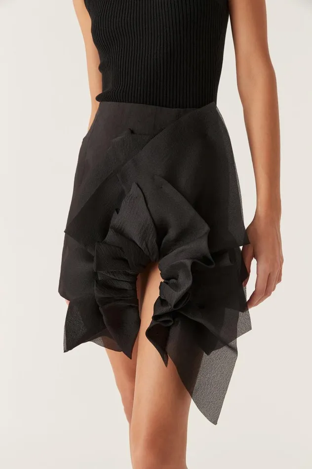 Aje Skirts Energy Mini Skirt Black 8211 Women Aje Skirts Energy Mini Skirt Black 8211 Women