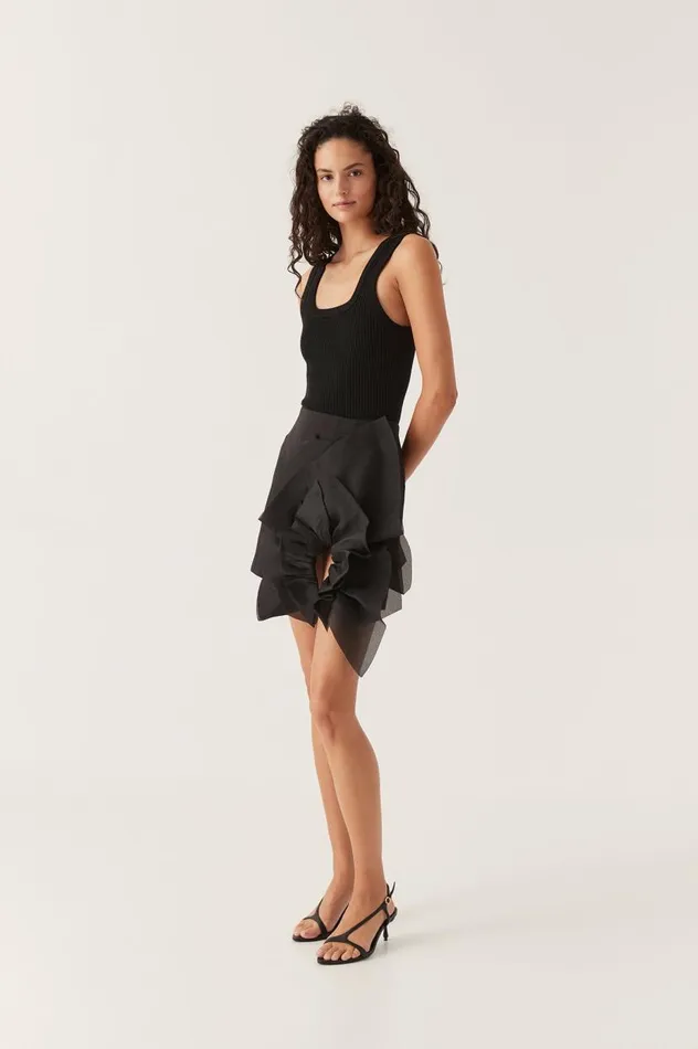 Aje Skirts Energy Mini Skirt Black 8211 Women Aje Skirts Energy Mini Skirt Black 8211 Women