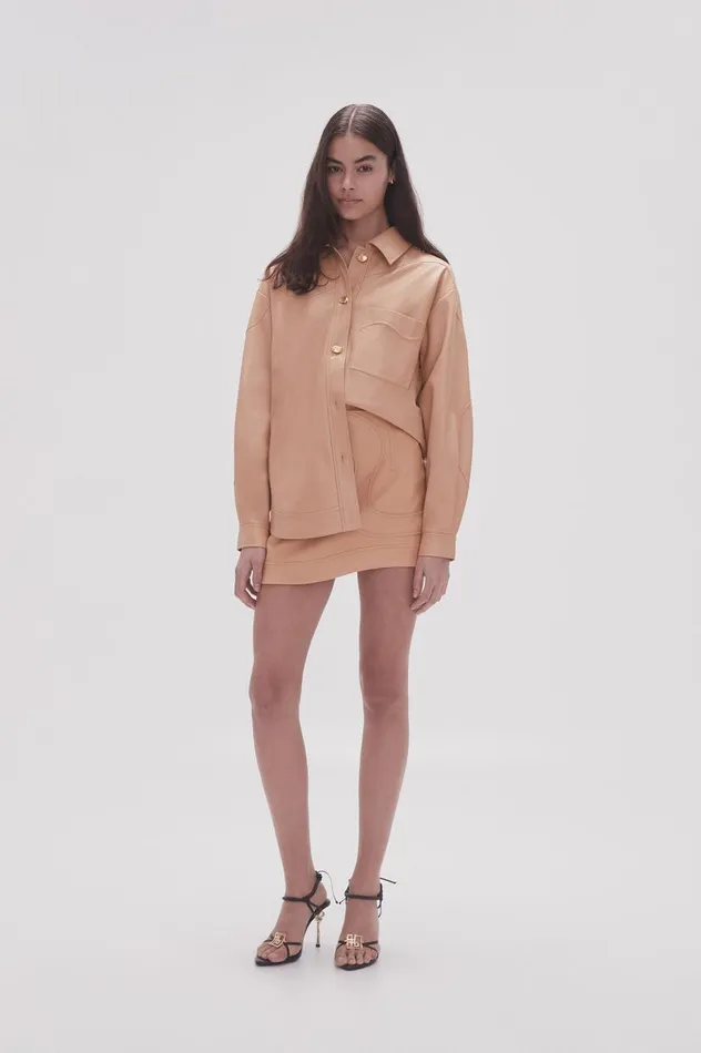 Aje Skirts Priscilla Scalloped Mini Skirt Sand Beige 8211 Women Aje Skirts Priscilla Scalloped Mini Skirt Sand Beige 8211 Women