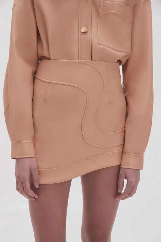 Aje Skirts Priscilla Scalloped Mini Skirt Sand Beige 8211 Women Aje Skirts Priscilla Scalloped Mini Skirt Sand Beige 8211 Women