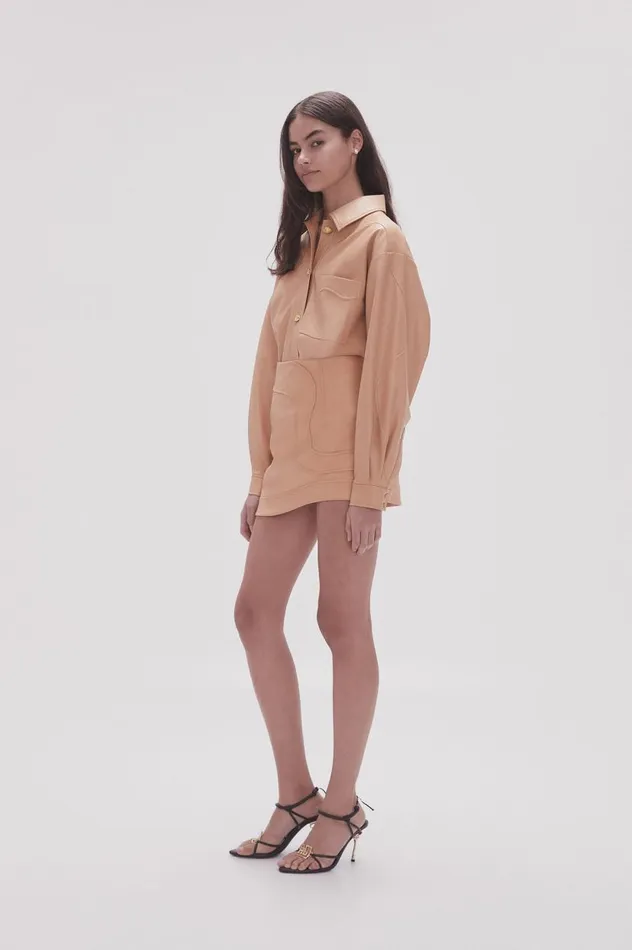 Aje Skirts Priscilla Scalloped Mini Skirt Sand Beige 8211 Women Aje Skirts Priscilla Scalloped Mini Skirt Sand Beige 8211 Women