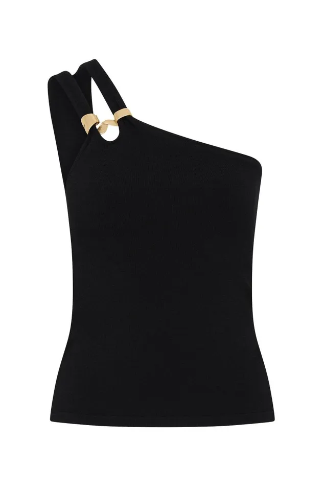 Aje Tops Vibrancy Knit Sleeveless Top Black 8211 Women Aje Tops Vibrancy Knit Sleeveless Top Black 8211 Women