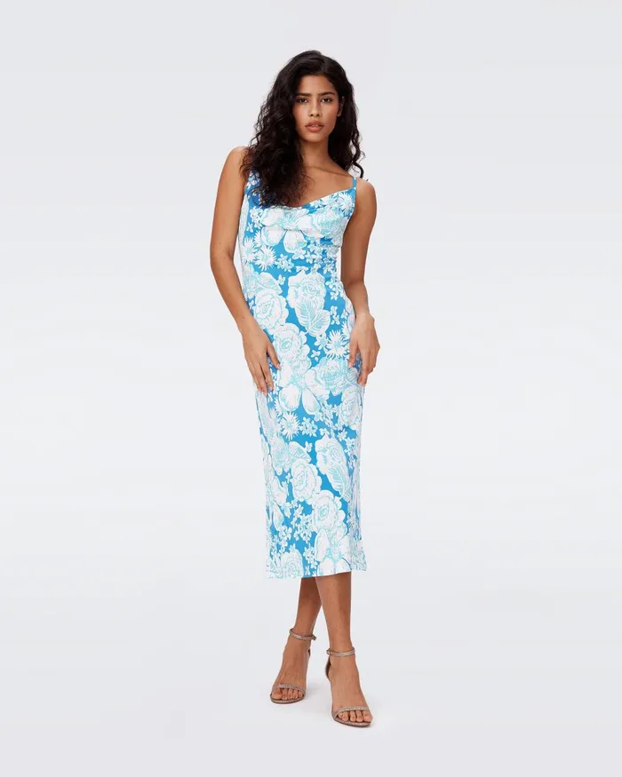 Alik Dress June Bloom Blue Women DVF Dresses