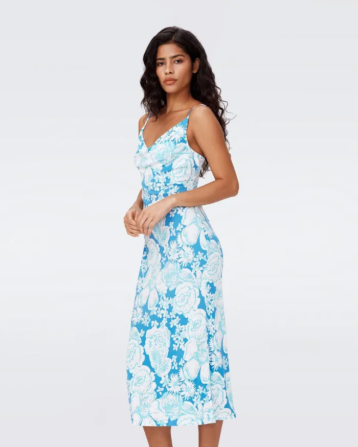 Alik Dress June Bloom Blue Women DVF Dresses