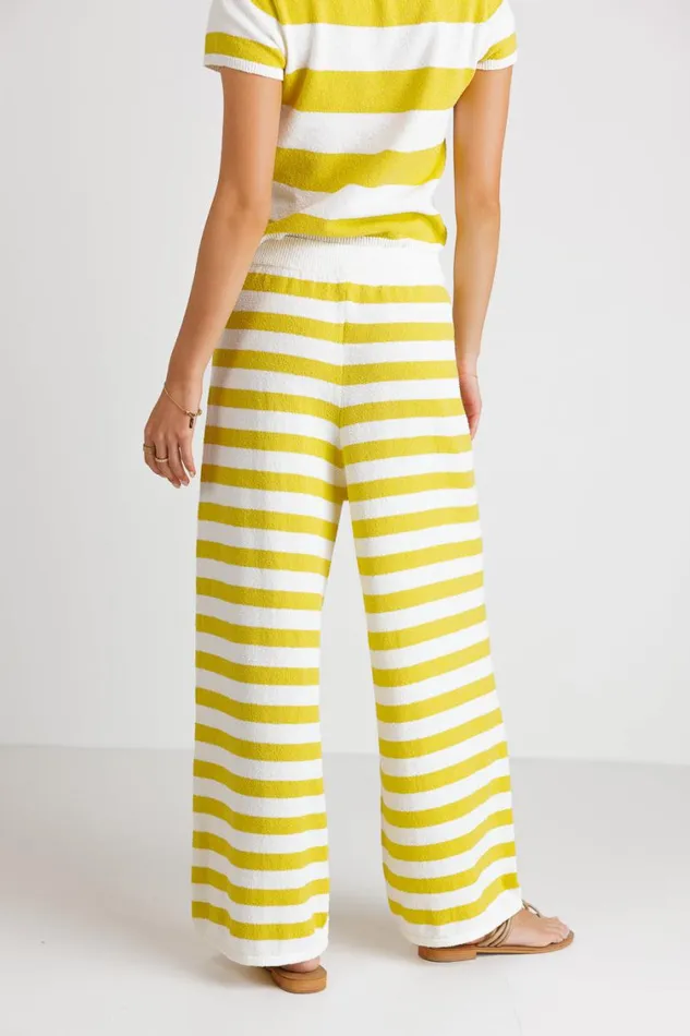 All Bottoms Women Bohme Charly Striped Pants In Yellow 8211 FINAL SALE Yellow