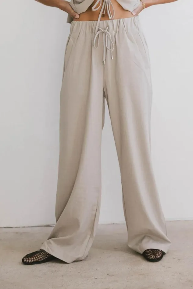All Bottoms Women Bohme Eslyn Baggy Pants In Taupe Taupe