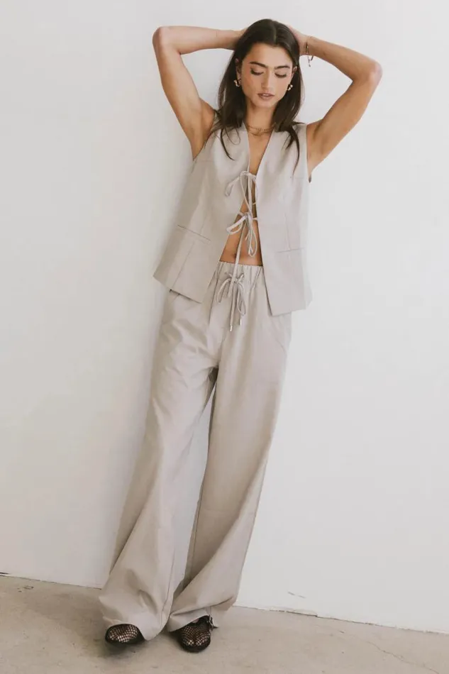 All Bottoms Women Bohme Eslyn Baggy Pants In Taupe Taupe