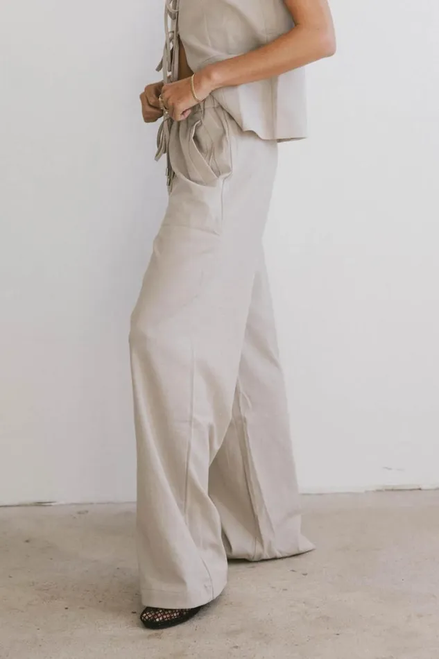 All Bottoms Women Bohme Eslyn Baggy Pants In Taupe Taupe