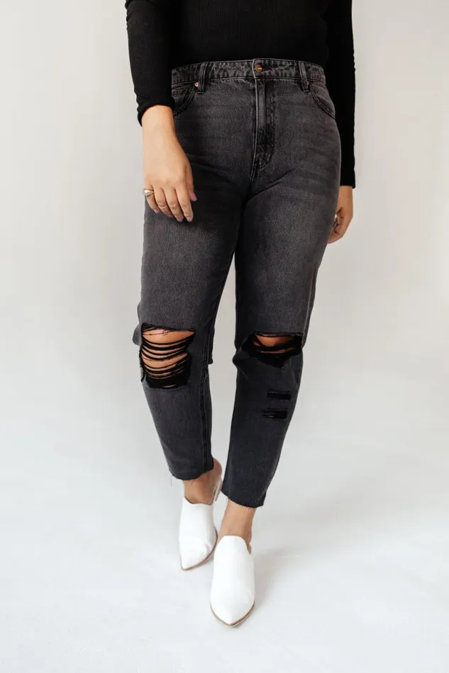 All Bottoms Women Bohme Harold Distressed Mom Jeans 8211 FINAL SALE