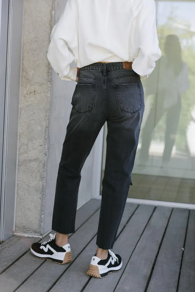 All Bottoms Women Bohme Harold Distressed Mom Jeans 8211 FINAL SALE
