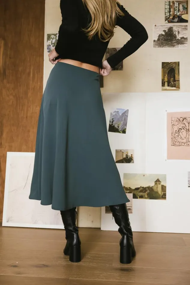 All Bottoms Women Bohme Kamila Skirt In Teal Teal