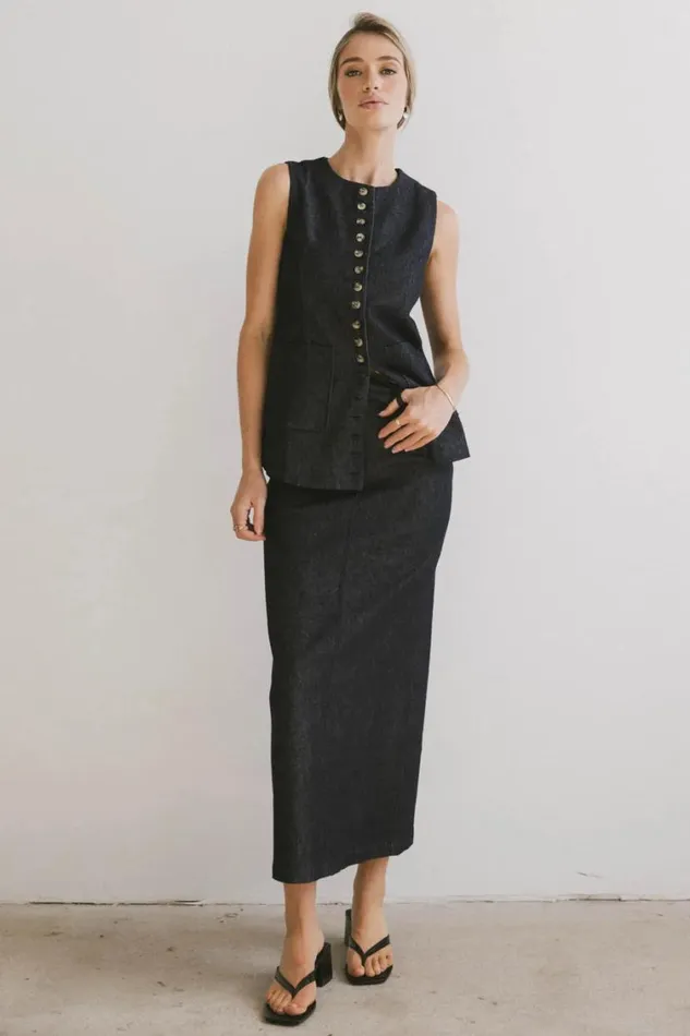 All Bottoms Women Bohme Miriam Denim Maxi Skirt