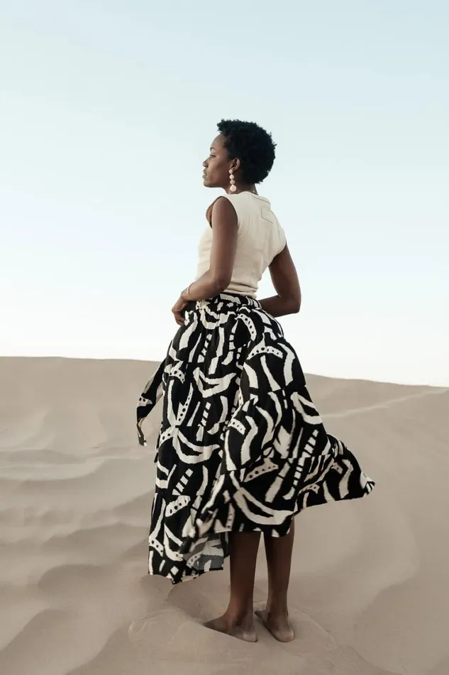 All Bottoms Women Bohme Noco Abstract Print Skirt