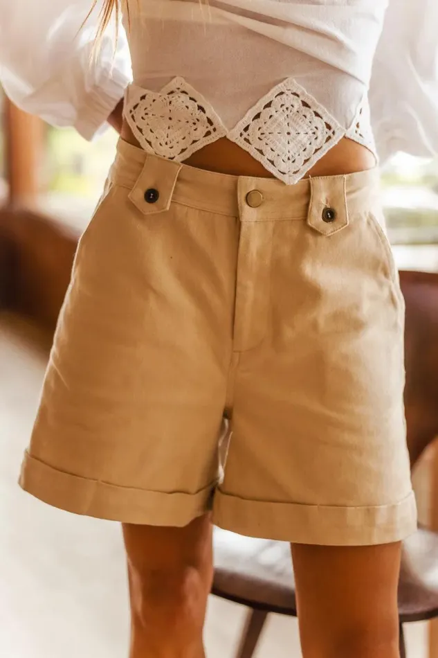 All Bottoms Women Bohme Wren Shorts In Tan 8211 FINAL SALE Tan