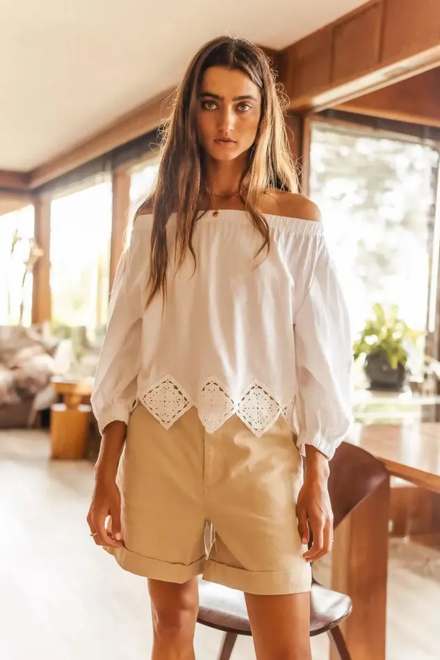 All Bottoms Women Bohme Wren Shorts In Tan 8211 FINAL SALE Tan