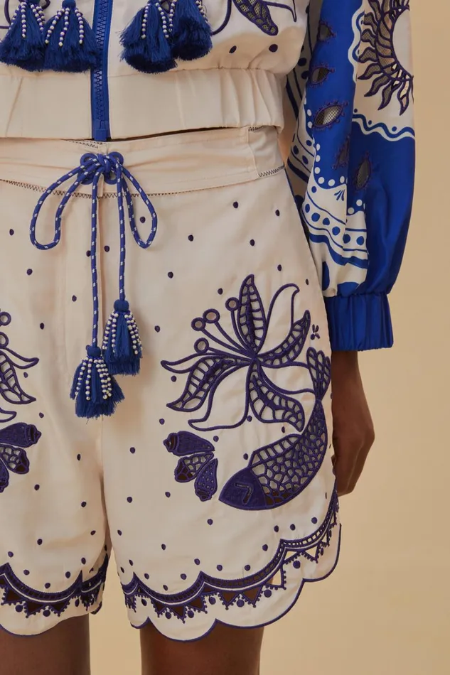 Artisanal Embroidered Shorts Women FARM Rio Shorts