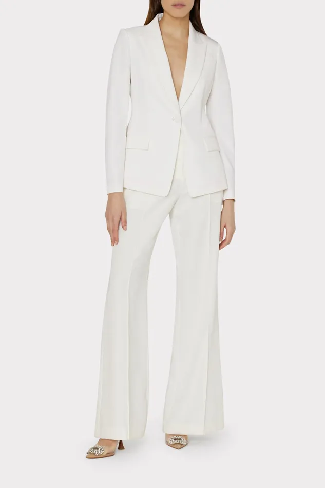 Avery Cady Blazer Ecru Women Milly Coats and Jackets