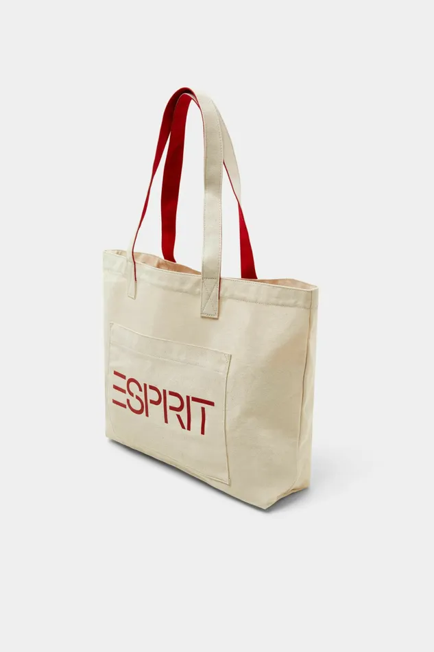 Bags Wallets Men Esprit Logo Canvas Tote Bag Ice
