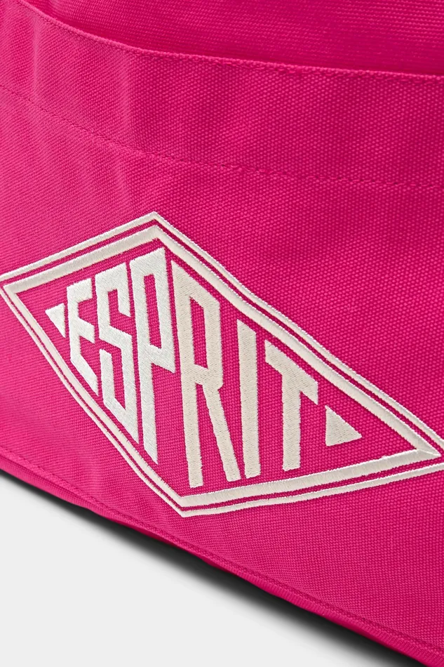 Bags Wallets Men Esprit Logo Canvas Tote Bag Pink Fuchsia