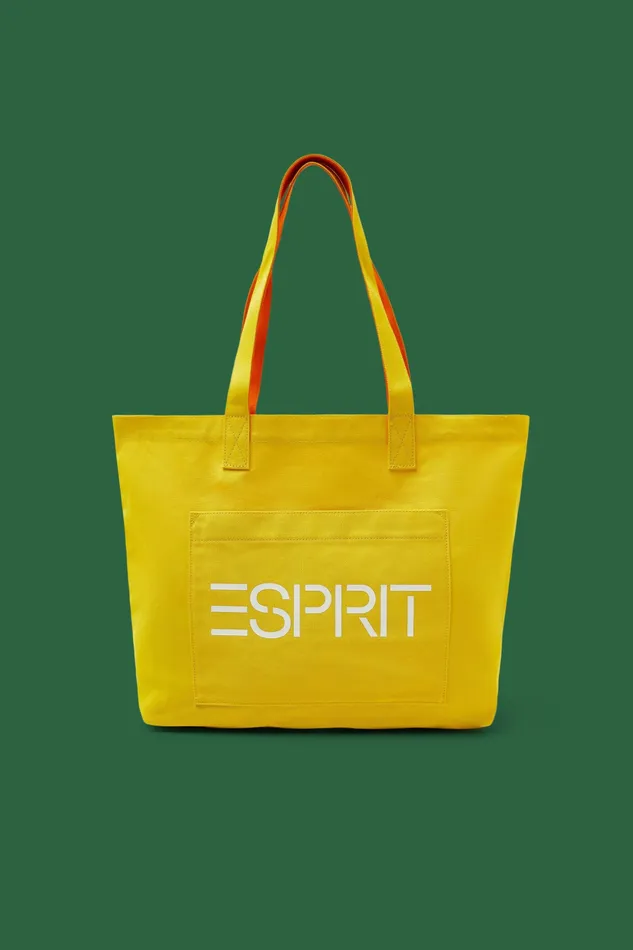 Bags Wallets Men Esprit Logo Canvas Tote Bag Yellow