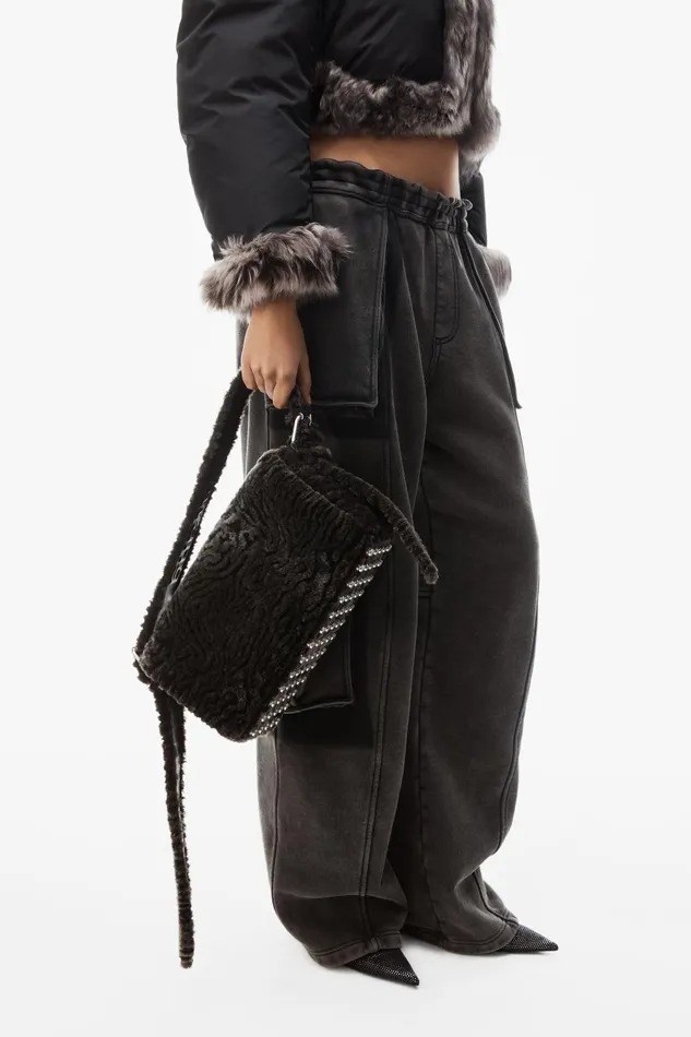 Bags Women Alexander Wang OnlineExclusive Ricco Medium Flap Bag In Lamb Shearling