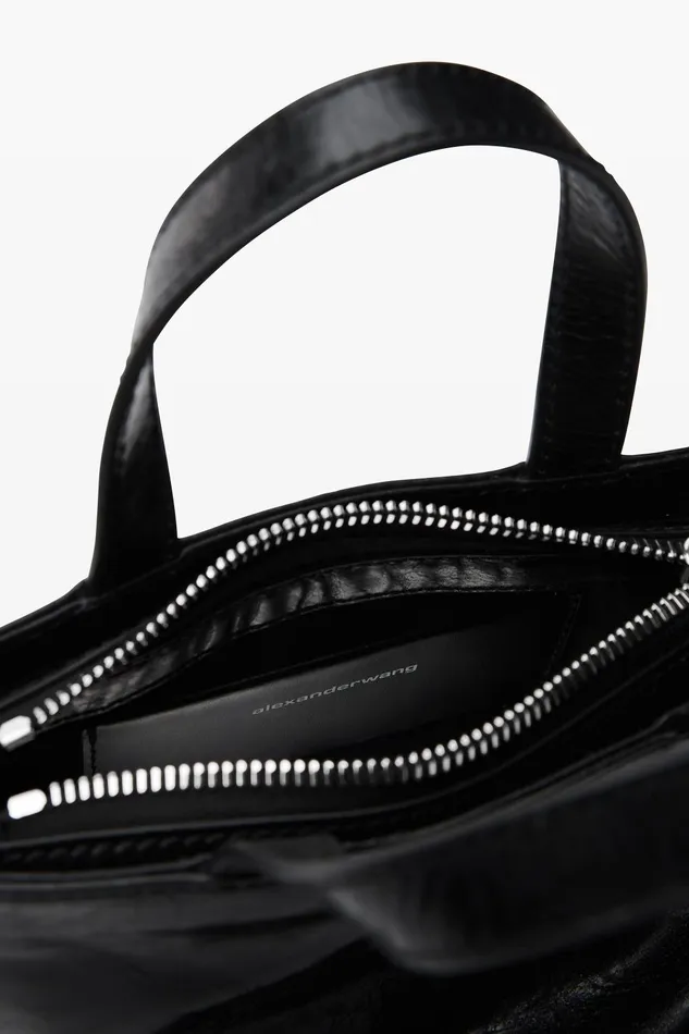 Bags Women Alexander Wang Punch Mini Tote Bag In Crackle Patent Leather