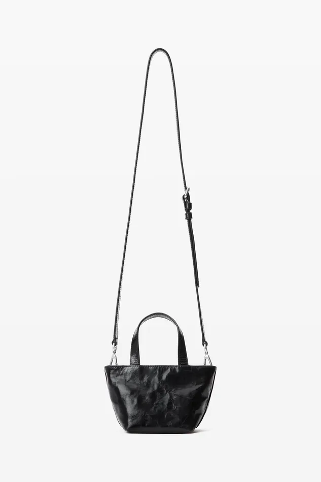 Bags Women Alexander Wang Punch Mini Tote Bag In Crackle Patent Leather