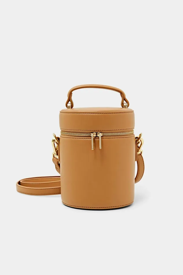 Bags Women Esprit Cylindrical Bucket Bag Sand