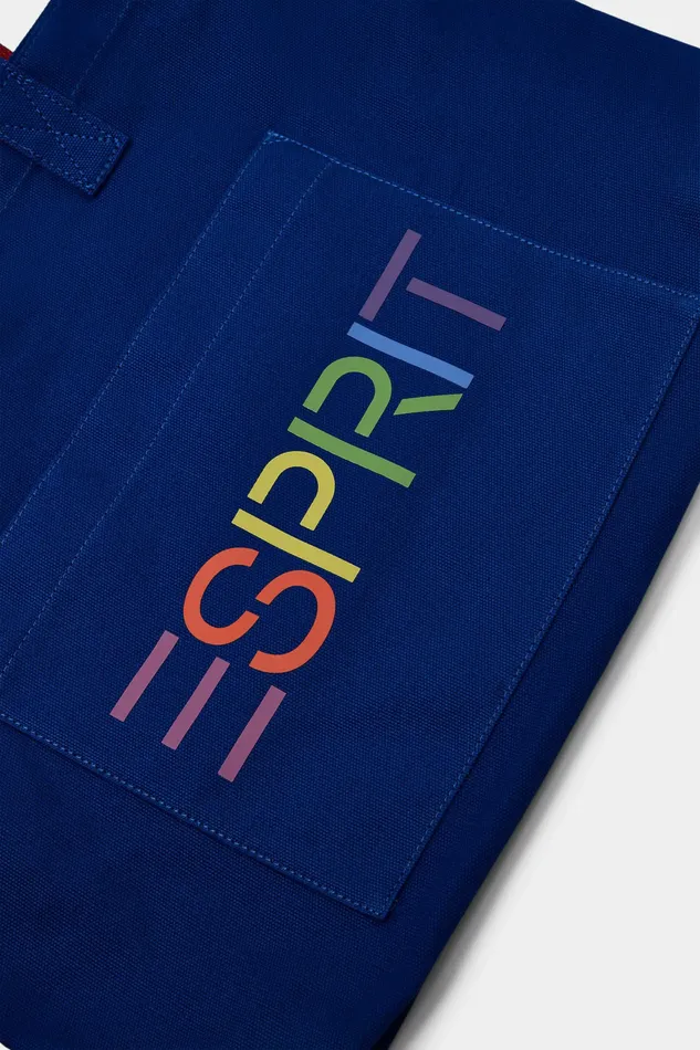 Bags Women Esprit Logo Canvas Tote Bag Bright Blue