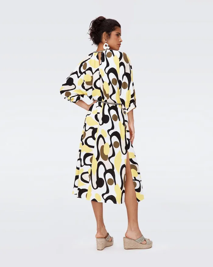 Bambi Dress Mirage Yellow Women DVF Dresses