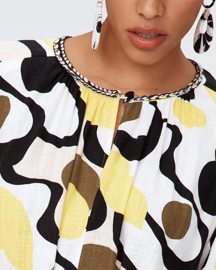Bambi Dress Mirage Yellow Women DVF Dresses