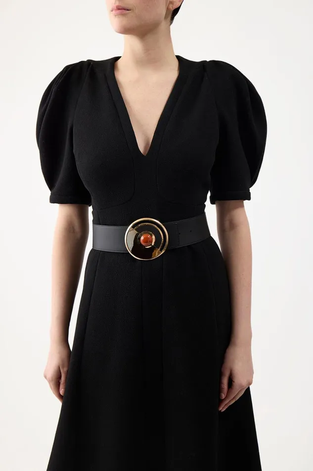 Belts Women Gabriela Hearst Moya Reversible Large Belt In Black Leather