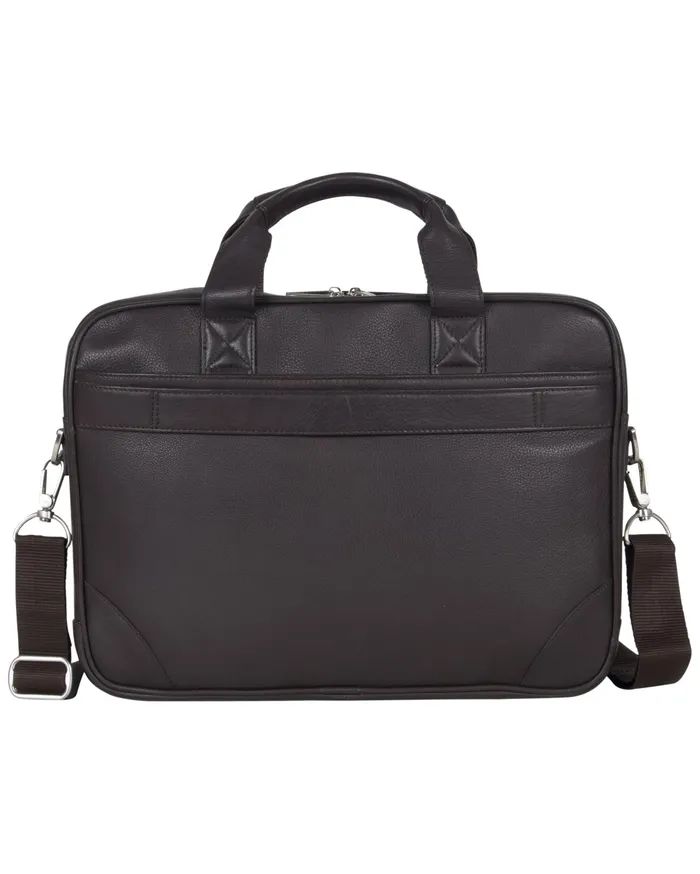 Ben Sherman Bags Karino Leather TopZip DoubleCompartment 15034 Computer Case Business Portfolio 8211 Brown 8211 Men