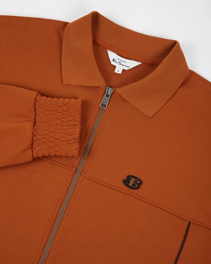 Ben Sherman Jackets B By Ben Sherman PoloCollar ZipThrough Jacket 8211 Caramel 8211 Men