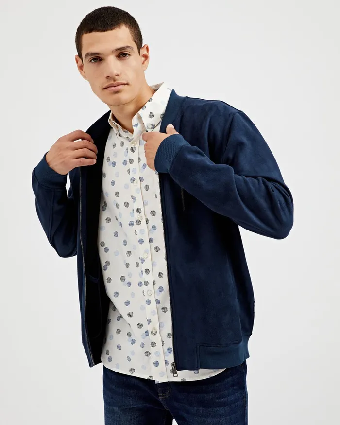 Ben Sherman Jackets FauxSuede Bomber 8211 Navy 8211 Men