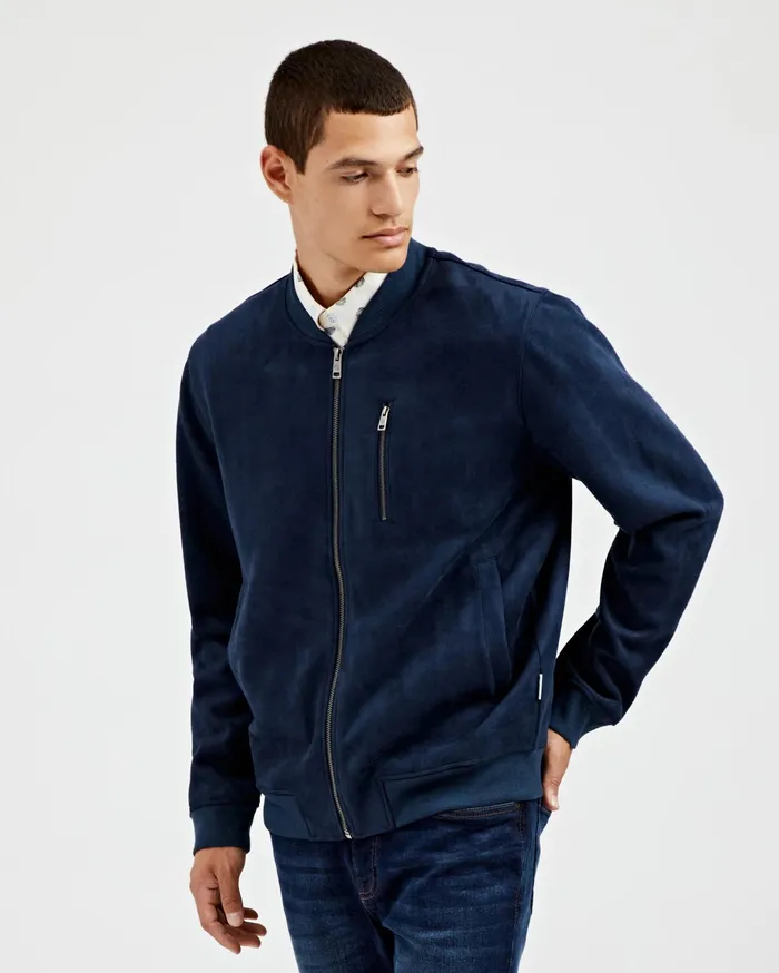 Ben Sherman Jackets FauxSuede Bomber 8211 Navy 8211 Men