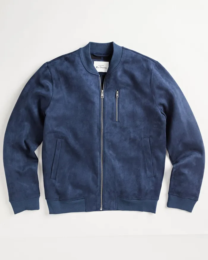 Ben Sherman Jackets FauxSuede Bomber 8211 Navy 8211 Men