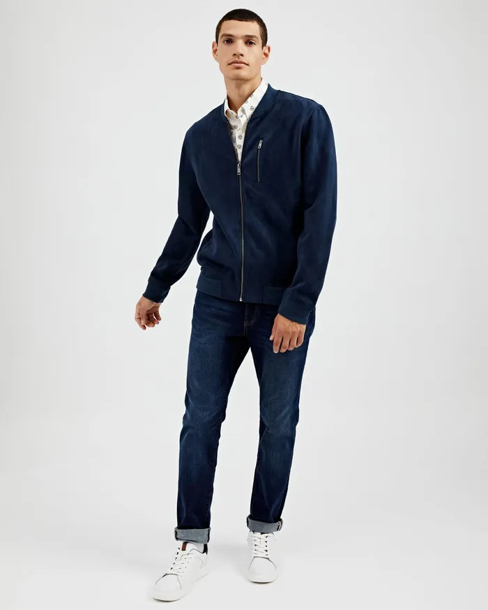 Ben Sherman Jackets FauxSuede Bomber 8211 Navy 8211 Men