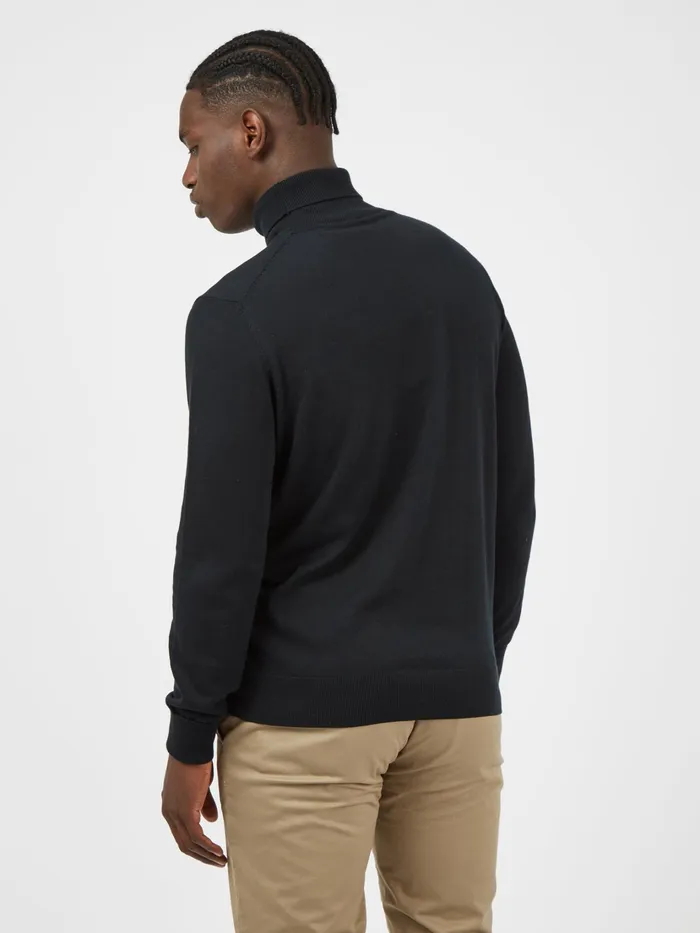 Ben Sherman Knitwear Signature Knit RollNeck Sweater 8211 Black 8211 Men