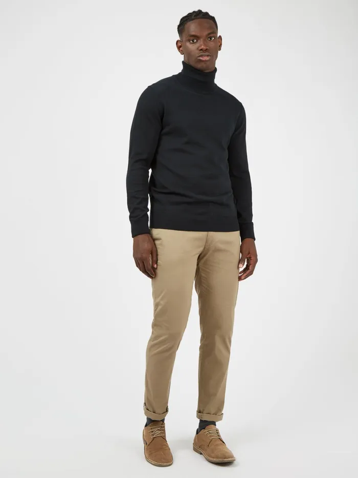Ben Sherman Knitwear Signature Knit RollNeck Sweater 8211 Black 8211 Men